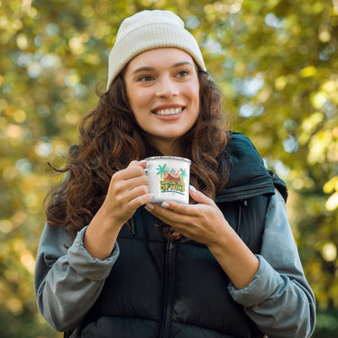Tropical State of Mind Enamel Mug Tropical Fruit Box